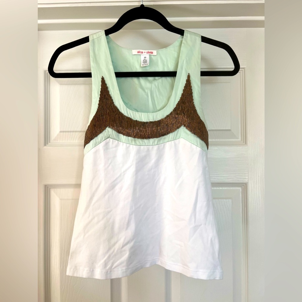 Alice+Olivia Sequin Tank